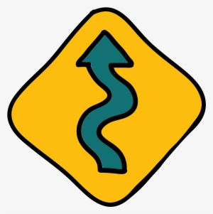 Svg Royalty Free Download Wavy Free Download Png And - Winding Road Sign Png #1332589
