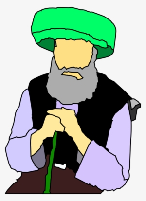 Small - Muslim Old Man Clipart #1333376