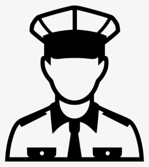 Png File - Policia Blanco Y Negro #1333948