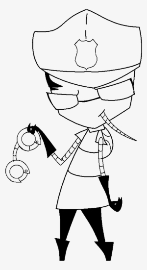 Policeman Zim Coloring Page - Drawing #1334010 Policeman Zim Coloring Page - Drawing #1334010