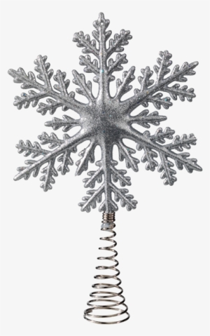 Tree Topper Snowflake With Glitter, Silver - Baby It's Cold Outside Card #1335018