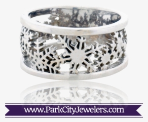 Sterling Silver Snowflake Ring - Elk Ivory And Diamond Ring #1335444