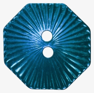Octagonal Button With Radiating Lines, Blue - Education #1336588