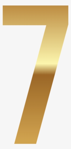 Number Seven Png Clipart Image Cyferki I - Gold Number 7 Png #1336759