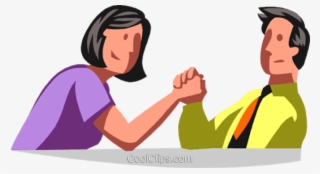 Man And Woman Arm Wrestling - Arm Wrestling Man Vs Woman Clipart #1338031