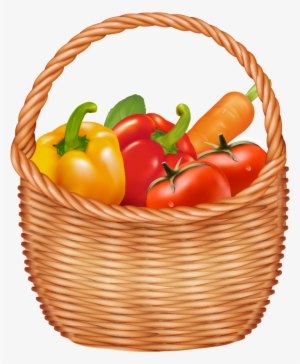 Vegetable Basket Clipart At Getdrawings - Green Vegetables Vector Basket #1339820