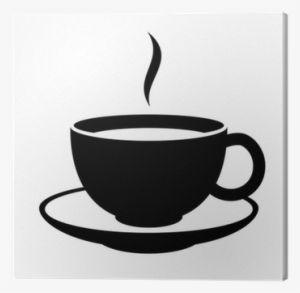 Simple Coffee Or Tea Cup Icon - 2 X Wi Fi Black Stickers Self Adhesive Window Decals #1339824