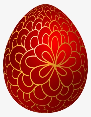 Red Decorative Easter Egg Png Clip Art - Art #1340159