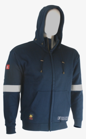 Sweatshirt Navy With Zipper And Detachable Hood Fr - Sweatshirt #1340610