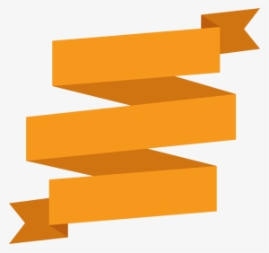 Orange Ribbon Transprent Free - Orange Ribbon Banner Png #1340832