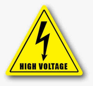 Durastripe Yellow Triangle Floor Safety Sign, High - Safety Sign High Voltage #1341403
