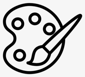 Paint Palette And Brush Free Icons Designed - Vector Paint Palette Png #1342088