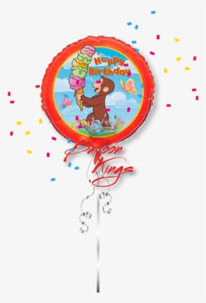 Curious George Ice Cream - Curious George Birthday Balloons, 18" #1342494