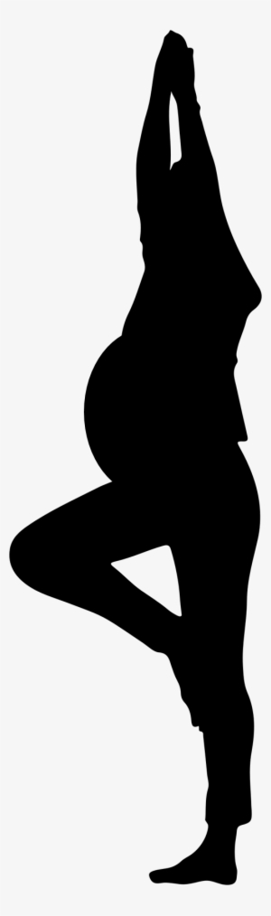 All Trimesters Welcome Mix Of Stretch, Strength, Breath - Yoga Pregnancy Silhouette Png #1342510