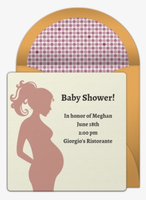 Pregnant Silhouette Online Invitation - Baby Shower #1342731