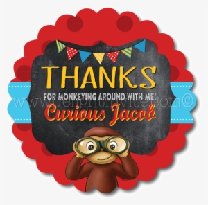 Curious George Party Favor Tags - Curious George #1342863