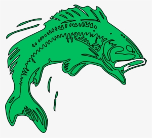 This Free Clipart Png Design Of Bass Fish Green #1343350