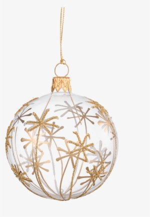 Christmas Ball Ornament With Gold-stars, 7 Cm - Christmas Day #1343608