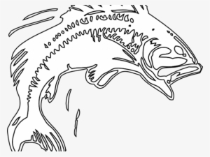 Bass Fish Cliparts - Fish Images Black And White Bass #1343609