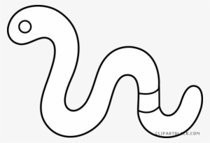 Worm Clipartblack Com Animal Free Black White - Clip Art #1343632