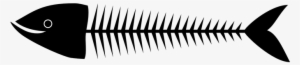 Fishbones Fish Skeleton Dead Black Bones S - Fish Bone Png #1343970