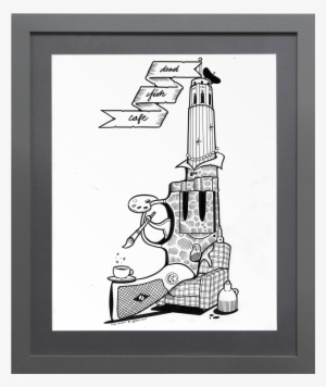 Jeremy Fish " Dead Fish Cafe" Original - Tourism #1343994