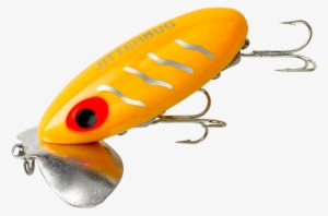 Arbogast Jitterbug Topwater Bass Fishing Lure - Arbogast Jitterbug - Yellow (3/8 Oz) #1344100
