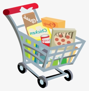 Full Grocery Cart Clipart Shopping Cart - Clip Art #1344167