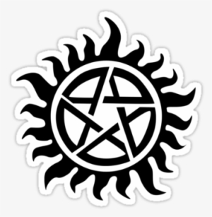 Supernatural Demon Possession Protection [black] Sticker - Supernatural No Timebo Mala #1346288