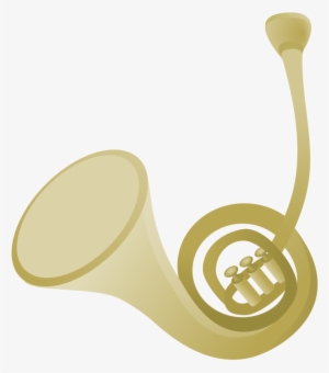 Free French Horn Clip Art - French Horn Simple #1346308