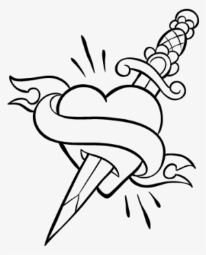 Heart Tattoo Coloring Pages - Dibujos Para Dibujar De Corazones #1346565