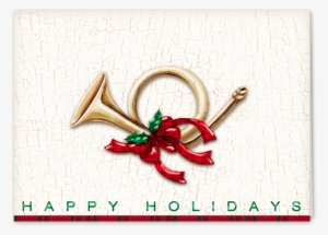 Picture Of Holiday French Horn Greeting Card - Christmas #1347083