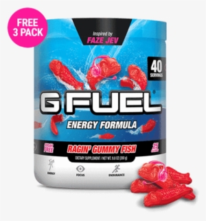 Ragin' Gummy Fish Tub Free 3 Pack - G Fuel Ragin Gummy Fish #1347085