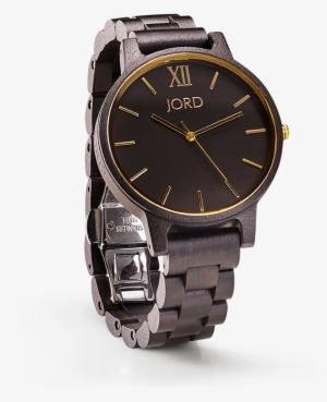 Frankie Ebony & Gold - Minimalist Wood Watch #1347350