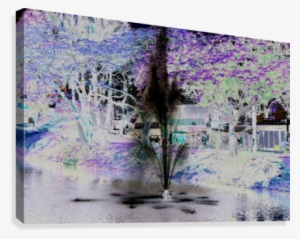 Fountain In Tree Lined Moat - Birch #1347494