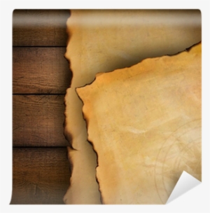 Closeup Of Parchment Paper On Wood Wall Mural • Pixers® #1347495