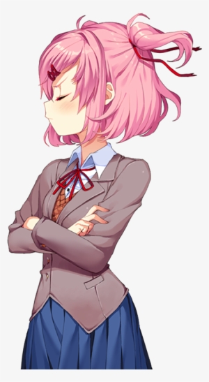 Doki Doki Literature Club Happy Thoughts Png - Natsuki Ddlc #1347522