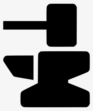 Hammer Anvil Svg Png Icon Free Download - Hammer And Anvil White Png #1347939