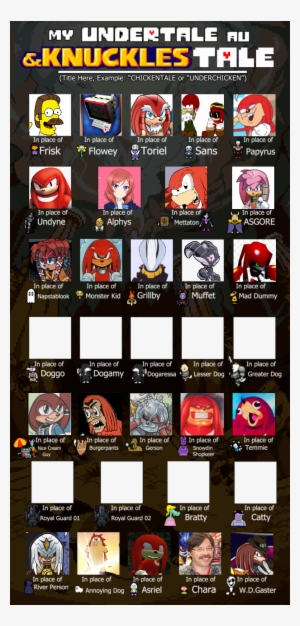My Undertale Au &knuckles Tale - Flyer #1347986