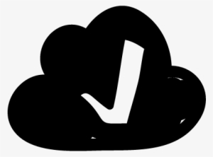 Cloud With Check Mark Vector - Cloud #1348522