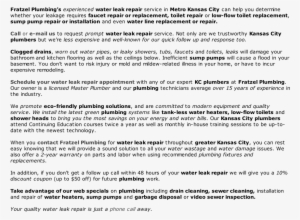 Water Leak Repair - Fratzel Plumbing #1348548