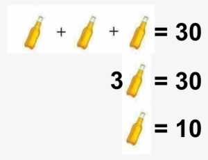 The First Part Gives Us Three Bottles Of Beer Added - Glass Bottle #1348824