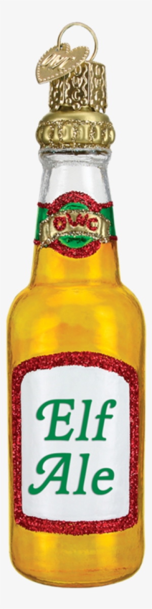 Old World Christmas Santa's Beer Bottle Glass Christmas - Beer Ornament #1348975