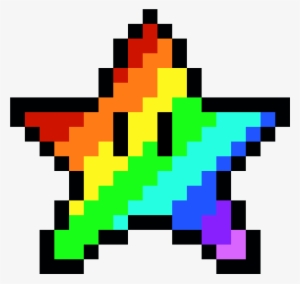 Mario Star Transparent Image - Mario Bros Pixel Art #1349030