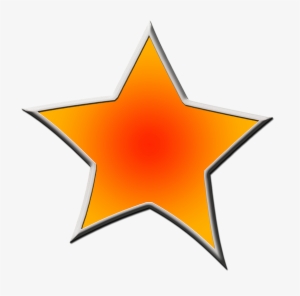 Dark Blue Framed Stars Orange - Clip Art #1349360