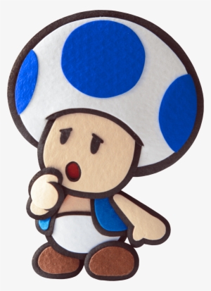 Toad Paper Mario Sticker Star - Blue Toad Paper Mario #1349382