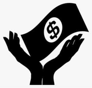Money Dollar Paper On Hands Vector - Деньги В Руках Иконка #1349721