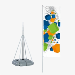 Telescopic Flagpole With Water Base - Custom Banner Flag W/ Telescoping Pole And Stand #1350060