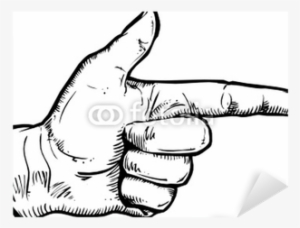 Pointing Hand Vector Sticker • Pixers® • We Live To - Demented Sentence Skateboard 79 Cm #1350062