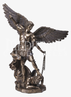 Archangel Michael Conquers Evil Statue - St Michael With Demon #1350446